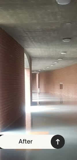 Surface after water repellent coating