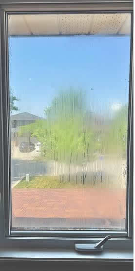Window glass before restoration