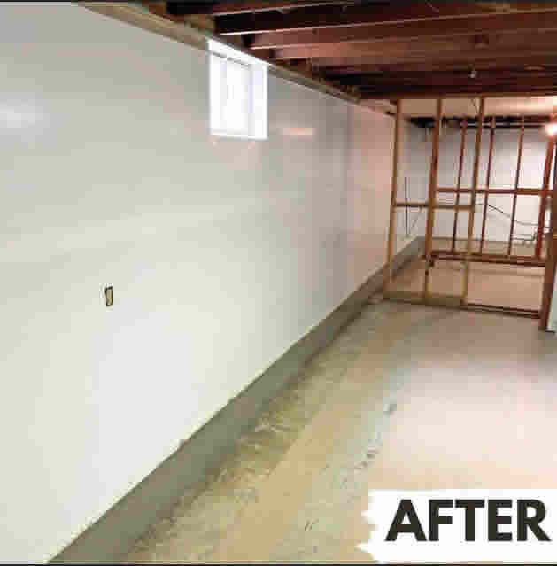 Surface after waterproofing