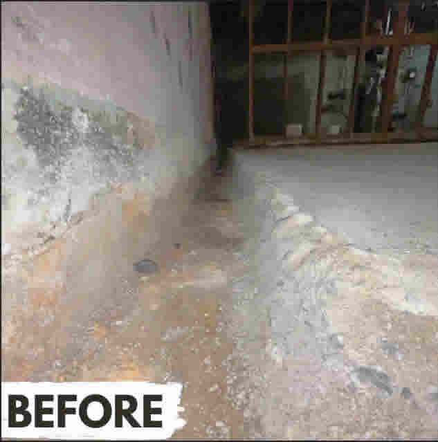Surface before waterproofing